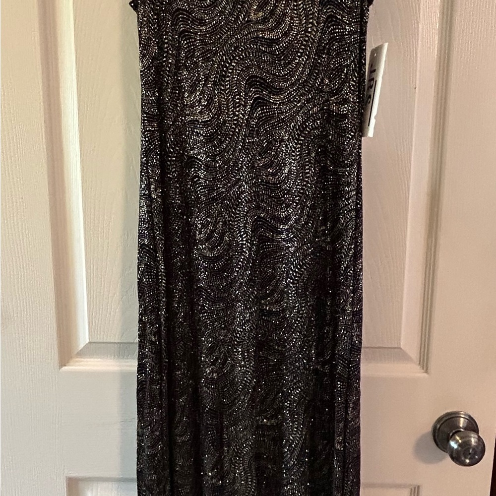 Elegant Black and Silver Women's Dress